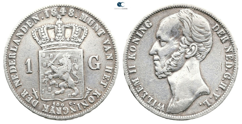 Netherlands. AD 1848. 
1 Gulden 1848

 mm, 9,85 g



Very Fine