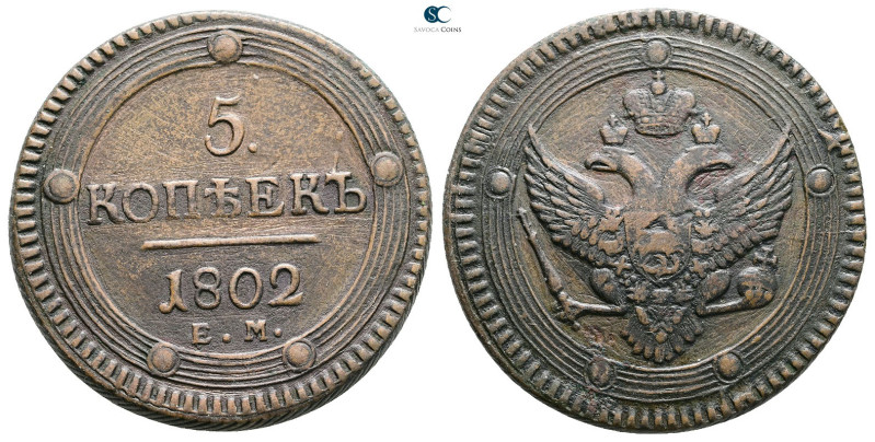 Russia. AD 1802. 
5 Kopeks 1802

 mm, 52,41 g



Very Fine