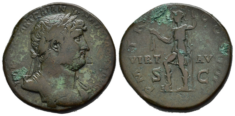 ADRIANO (117-138). Roma. Sesterzio. 121-123. AE (25,4 g). D/ IMP CAESAR TRAIAN H...