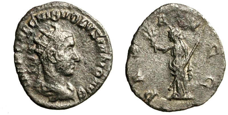 VOLUSIANO (251-252) Antoniniano. Busto rad. a ds. R/ Pax stante a sn. con ramosc...