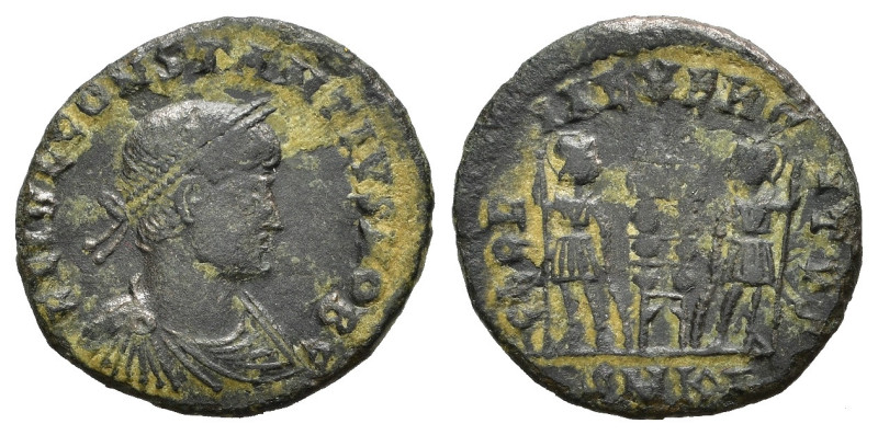 COSTANZO II, Cesare (324-337). Cizico. Nummus. AE (1,63 g). D/ FL IVL CONSTANTIV...