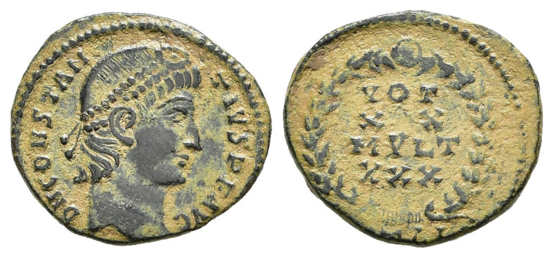 COSTANZO II (337-361). Antiochia. AE3. 347-348. AE (1,26 g). D/ D N CONSTANTIVS ...