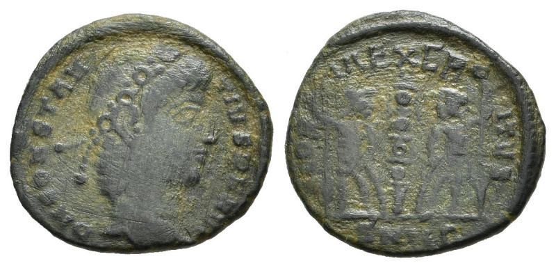 COSTANZO II (337-361). Nicomedia? Nummus. AE (1,45 g). D/ D N CONSTANTIVS P F AV...