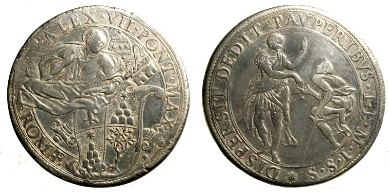 ROMA. Alessandro VII (1655-1667) Piastra. Stemma sormontato da figura di S. Piet...