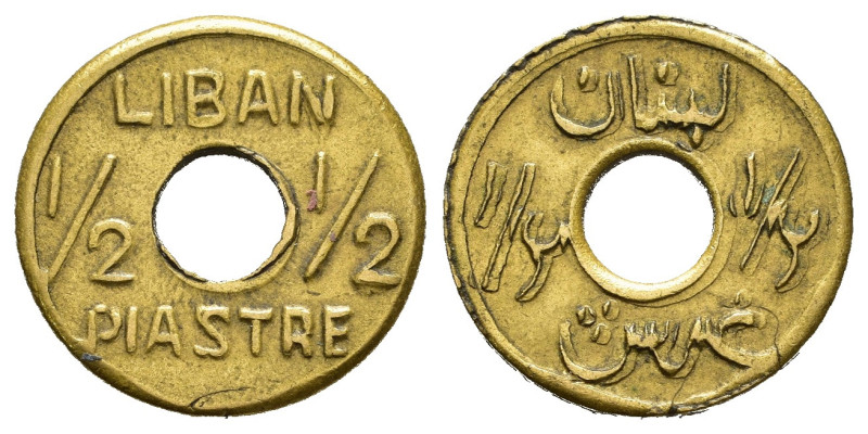 LIBANO. World war II coinage. 1/2 piastre ND (1941). Br. KM#11. SPL