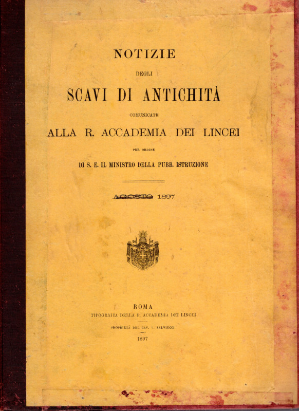 AA.VV. - Notizie degli scavi di antichità comunicate dalla R. Accademia dei Linc...