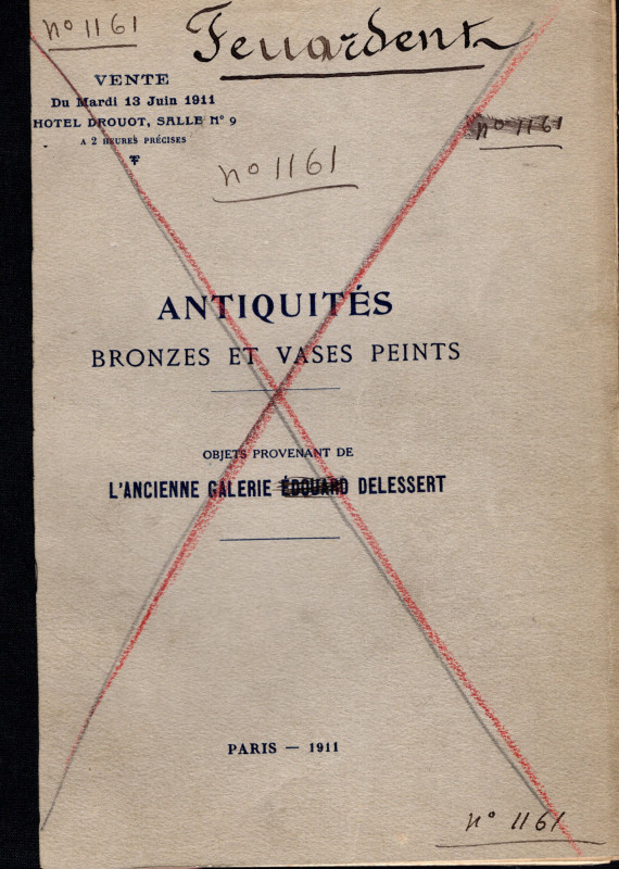 ROLLIN et FEUARDENT - Paris, 13 - Mardi, 1911. Catalogue des Antiquites; bronze ...