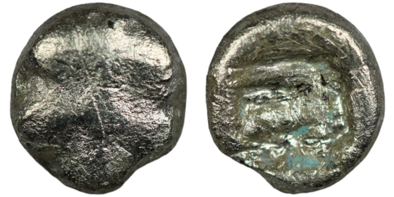 ISLANDS off CARIA. Rhodos. Kamiros. (circa 550-500 BC).
AR Obol (8mm, 0,44g)