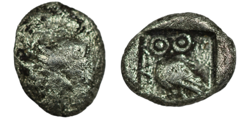 WESTERN ASIA MINOR. Uncertain mint. (Circa 5th century BC).
AR Tetartemorion (6m...