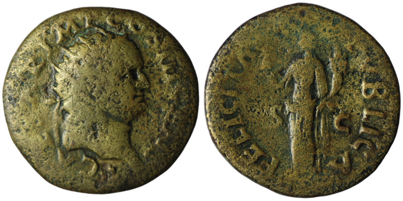 Titus, as Caesar (AD 69-79). 
AE Dupondius (27mm, 10,26g)