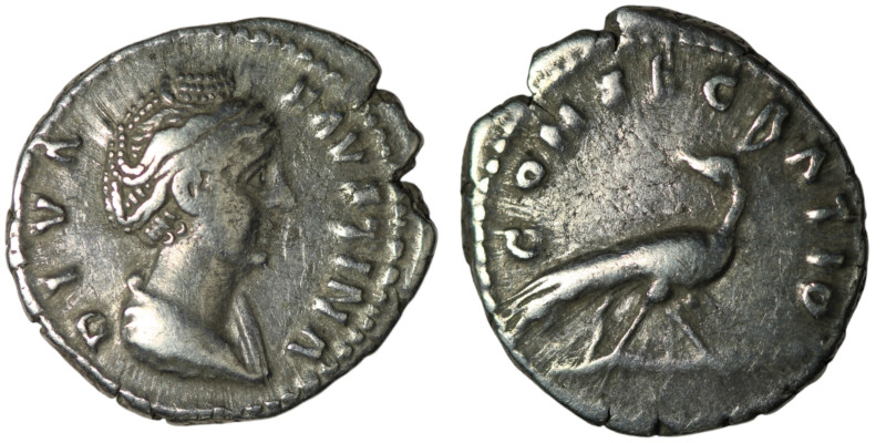 Diva Faustina, Died (140/1 AD). Rome
AR Denarius (19mm, 3,35g)