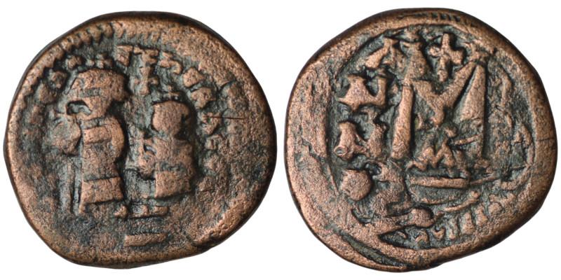 Byzantine coin 
AE Follis (28mm, 14,75g)