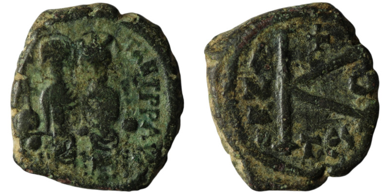 Byzantine coin 
AE Half Follis (21mm, 5,67g)