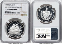 Republic silver Proof "San Pedro de Alcantara" 10 Pesos 2000 PR70 Ultra Cameo NGC, Havana mint, KM760. Tied at the highest certified grade on the NGC ...