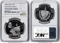 Republic silver Proof "Giovanni Caboto" 10 Pesos 2004 PR69 Ultra Cameo NGC, Havana mint, KM796. Mintage: 5,000. HID09801242017 © 2024 Heritage Auction...