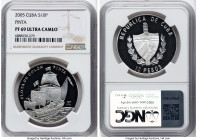 Republic silver Proof "Pinta" 10 Pesos 2005 PR69 Ultra Cameo NGC, Havana mint, KM813. HID09801242017 © 2024 Heritage Auctions | All Rights Reserved