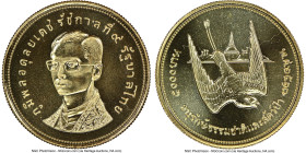 Rama IX gold "White-Eyed River Martin" 5000 Baht BE 2517 (1974) MS68 NGC, British Royal Mint, KM-Y104, Fr-32. Mintage: 2,602. Conservation Series. HID...