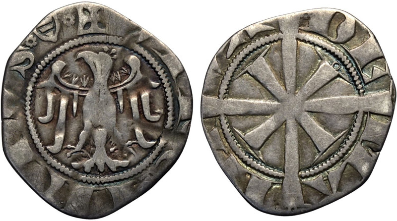 Mantova, Luigi (1328-1360) o Guido Gonzaga (1360-1369), Tirolino, RRR MIR-370 Ag...