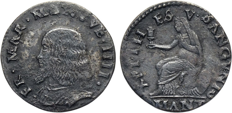 Mantova, Francesco II Gonzaga (1484-1519), Doppio Sesino, MIR-428 Mi 16,5 mm 1,0...