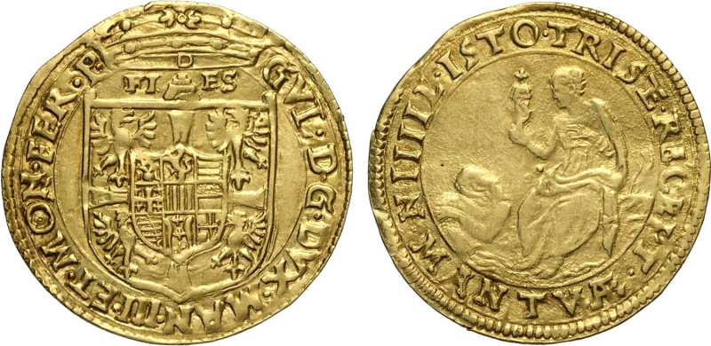 Mantova, Guglielmo Gonzaga (1566-1587), Scudo del Sole, variante con stemma di M...