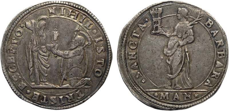 Mantova, Guglielmo Gonzaga (1566-1587), Testone, RR MIR-510 Ag 31 mm 9,01 g, bel...