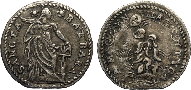 Mantova, Vincenzo I Gonzaga (1587-1612), Barbarina sd, MIR-553 Ag 22,5 mm 1,94 g...