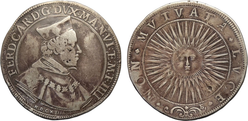 Mantova, Ferdinando Gonzaga (1612-1626), Ducatone 1614, RR MIR-590 Ag 42 mm 31,2...