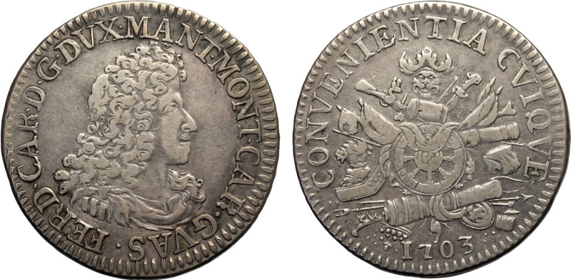 Mantova, Ferdinando Carlo Gonzaga/Nevers (1669-1707), Scudo 1703, Rara MIR-731 A...