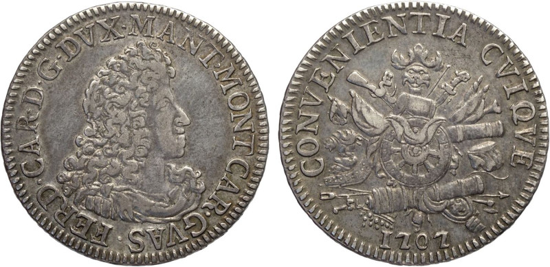 Mantova, Ferdinando Carlo Gonzaga/Nevers (1669-1707), Scudo 1707, Rara MIR-731 A...