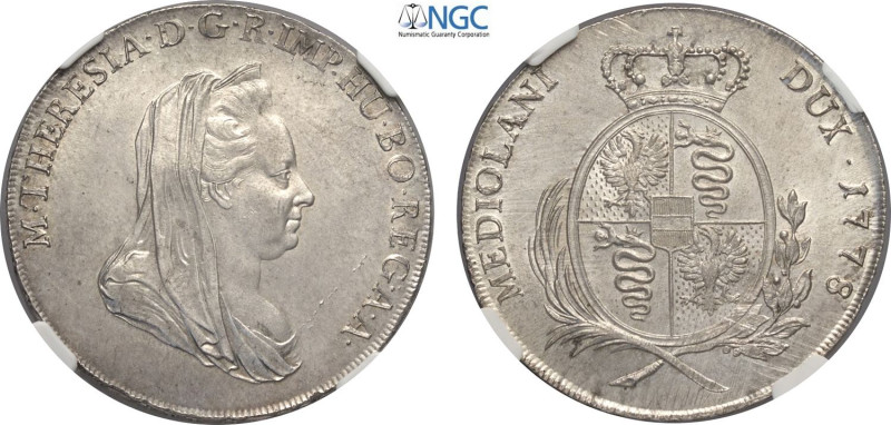 Milano, Maria Teresa d'Asburgo (1740-1780), Scudo da 6 Lire 1778, MIR-435/1 Dav-...