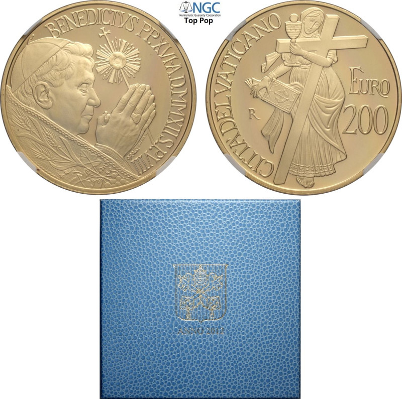 Città del Vaticano, Benedetto XVI (2005-2013), 200 Euro 2012, Tiratura: 499, Au ...