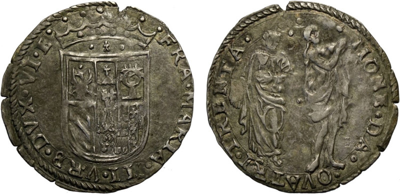 Urbino, Francesco Maria II della Rovere (1574-1624), da 30 Quattrini, Ag 27 mm 2...