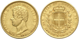 Savoia, Carlo Alberto (1831-1849), 20 Lire 1849 Torino bordo largo, varietà apparentemente inedita, Au 21 mm 6,42 g, BB-SPL