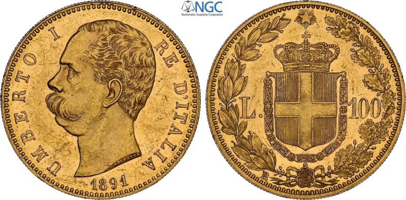 Regno d'Italia, Umberto I (1878-1900), 100 Lire 1891, tiratura di 209 esemplari,...