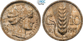 Regno d'Italia, Vittorio Emanuele III (1900-1943), 10 Centesimi 1915 Prova, RRRR Pag-334 Cu-Ni 18,6 mm 3,10 g, esperimento effettuato su monete di nic...