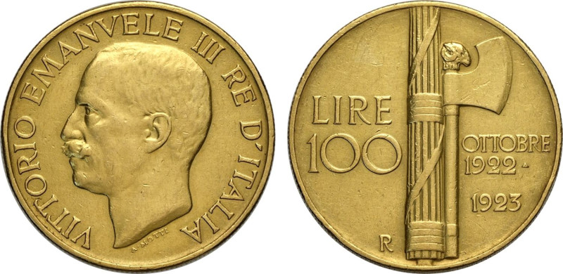 Regno d'Italia, Vittorio Emanuele III (1900-1943), 100 Lire 1923, Rara Au 35 mm ...