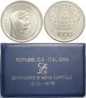 Repubblica Italiana, Monetazione in Lire (1946-2001), 1000 Lire 1970 Prova, Rara Ag 31,4 mm 14,6 g, in box originale con certificato insieme all'esemp...