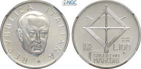 Repubblica Italiana, Monetazione in Lire (1946-2001), 100 Lire 1974 Prova in Argento, RR Ag 27,8 mm 11 g. In Slab NGC PF67 Cameo (cert. 6643255012 sec...