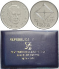 Repubblica Italiana, Monetazione in Lire (1946-2001), 100 Lire 1974 Prova in Acmonital, Rara Ac 27,8 mm 8 g, in box originale con certificato insieme ...