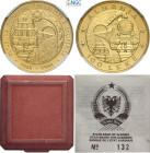 Albania, Socialist Republic (1945-1990), 100 Leke 1988, RRR Varesi-195, Au 21 mm 6,45 g, with original box and certificate, in Slab NGC PF68 Ultra Cam...