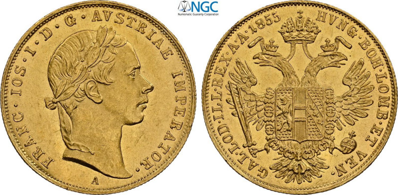 Austria, Franz Joseph I (1848-1916), Ducat 1855-A, Vienna mint, Au 21 mm 3,49 g,...