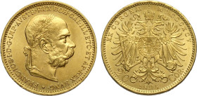 Austria, Franz Joseph I (1848-1916), 20 Corona 1895, Au 21 mm 6,77 g, q.FDC-FDC