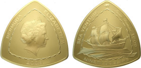 Bermuda, Elizabeth II (1952-2022), 90 Dollars 2006, London Mint, Mintage: 90, Au (.999) 65 mm 155,52 g (5 Oz), with original box and certificate. Proo...