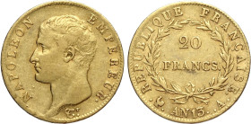 France, Napoleon I (1799-1814), 20 Francs AN 13-A, Paris mint, Au 21 mm 6,42 g, BB+