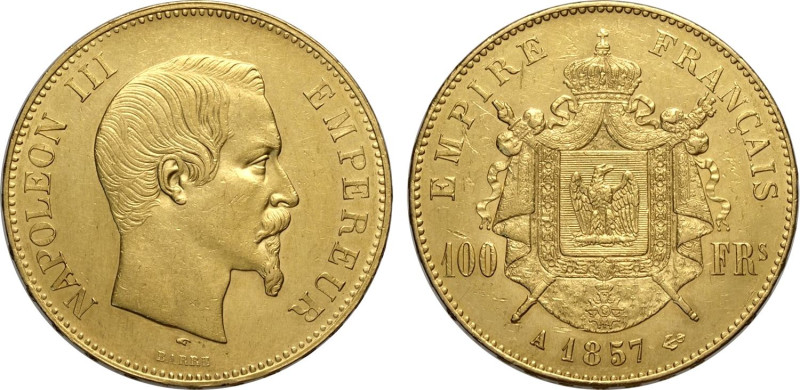 France, Napoleon III (1852-1870), 100 Francs 1855-A, Paris mint, Au 35 mm 32,24 ...