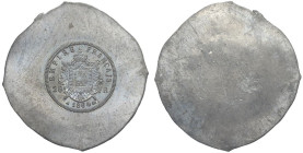France, Napoleon III (1852-1870), Uniface Lead Pattern 20 Francs 1864-A Paris, Pb 43 mm 13,44 g, FDC