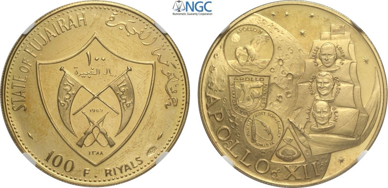Fujairah, Muhammad bin Hamad al-Sharqi (1952-1974), 100 Riyals 1970, KM-10 Au 35...