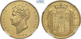 Great Britain, George IV (1820-1830), Proof 2 Pounds 1826, Au 28 mm 15,98 g, conservazione eccelsa, in Slab NGC PF63 Ultra Cameo