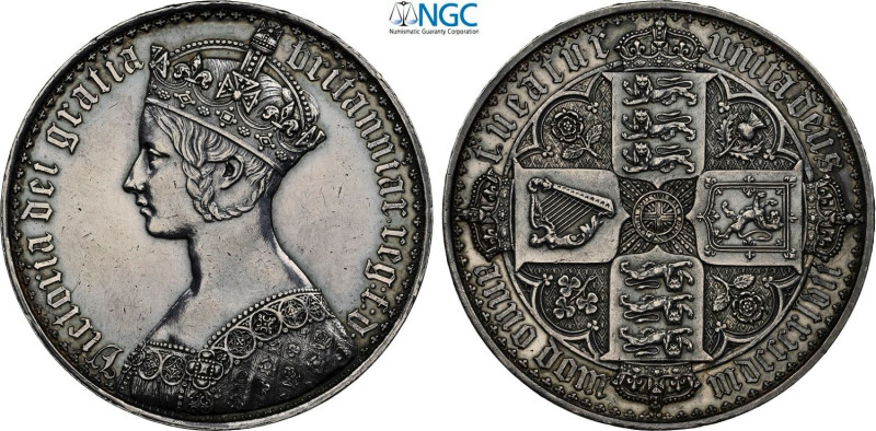 Great Britain, Victoria (1837-1901), Gothic Crown 1847 "Undecimo", Mintage 8000,...