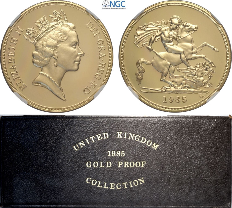 Great Britain, Elizabeth II (1952-2022), Proof 5 Pounds 1985, London Mint, Au 36...